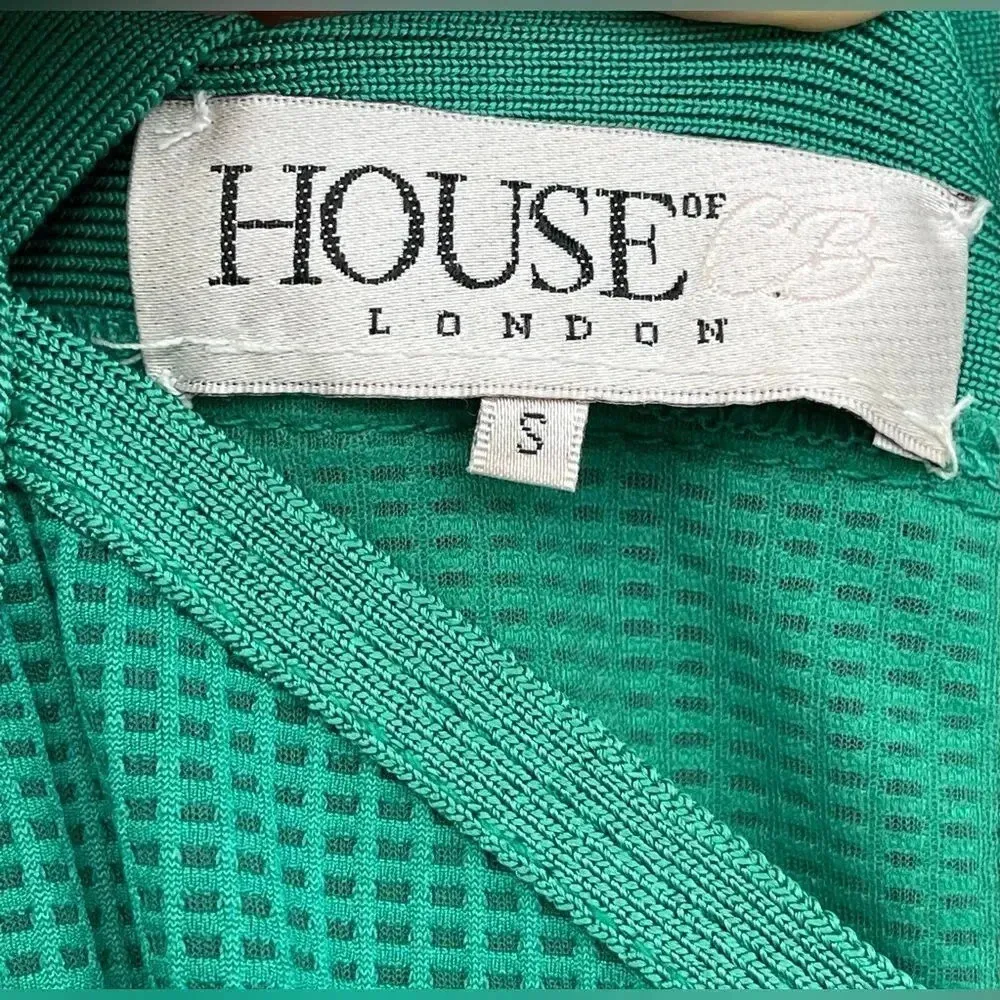 House of CB Caltina Bandage Mesh Bardot Cut out Mini Dress Size Small - Image 8