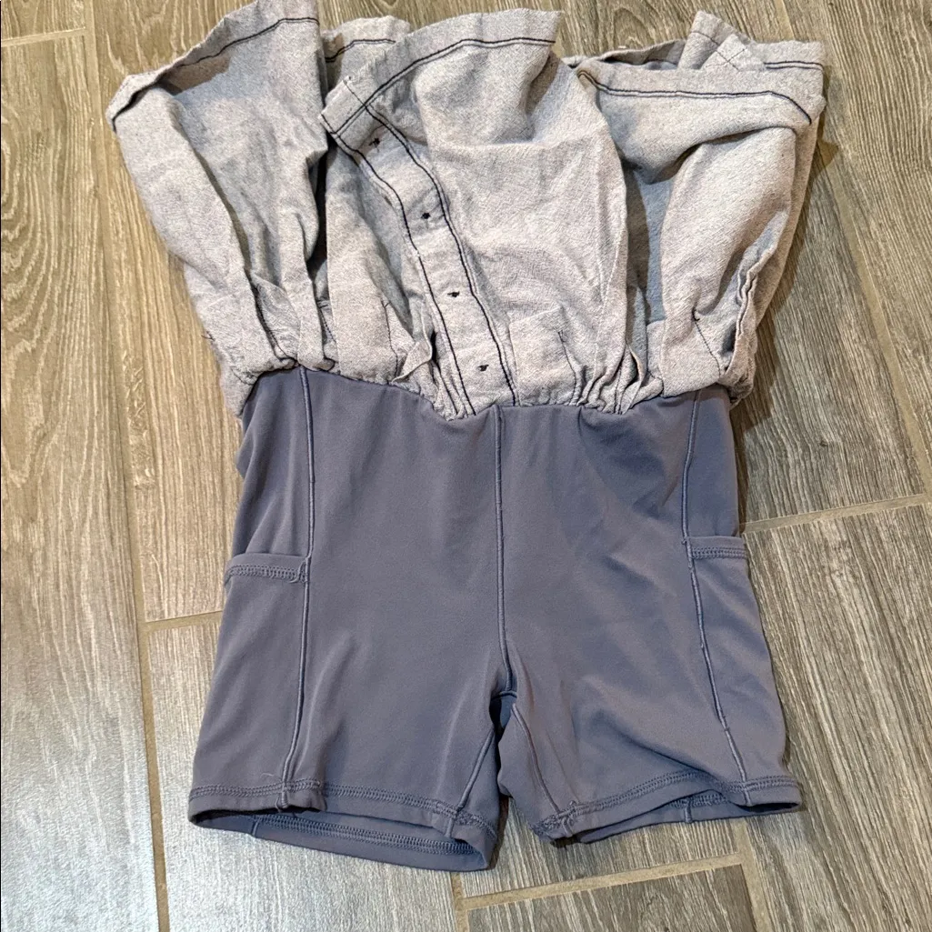 Aerie offline pleated Gray athletic Skirt/skort with bike shorts XS - Image 3