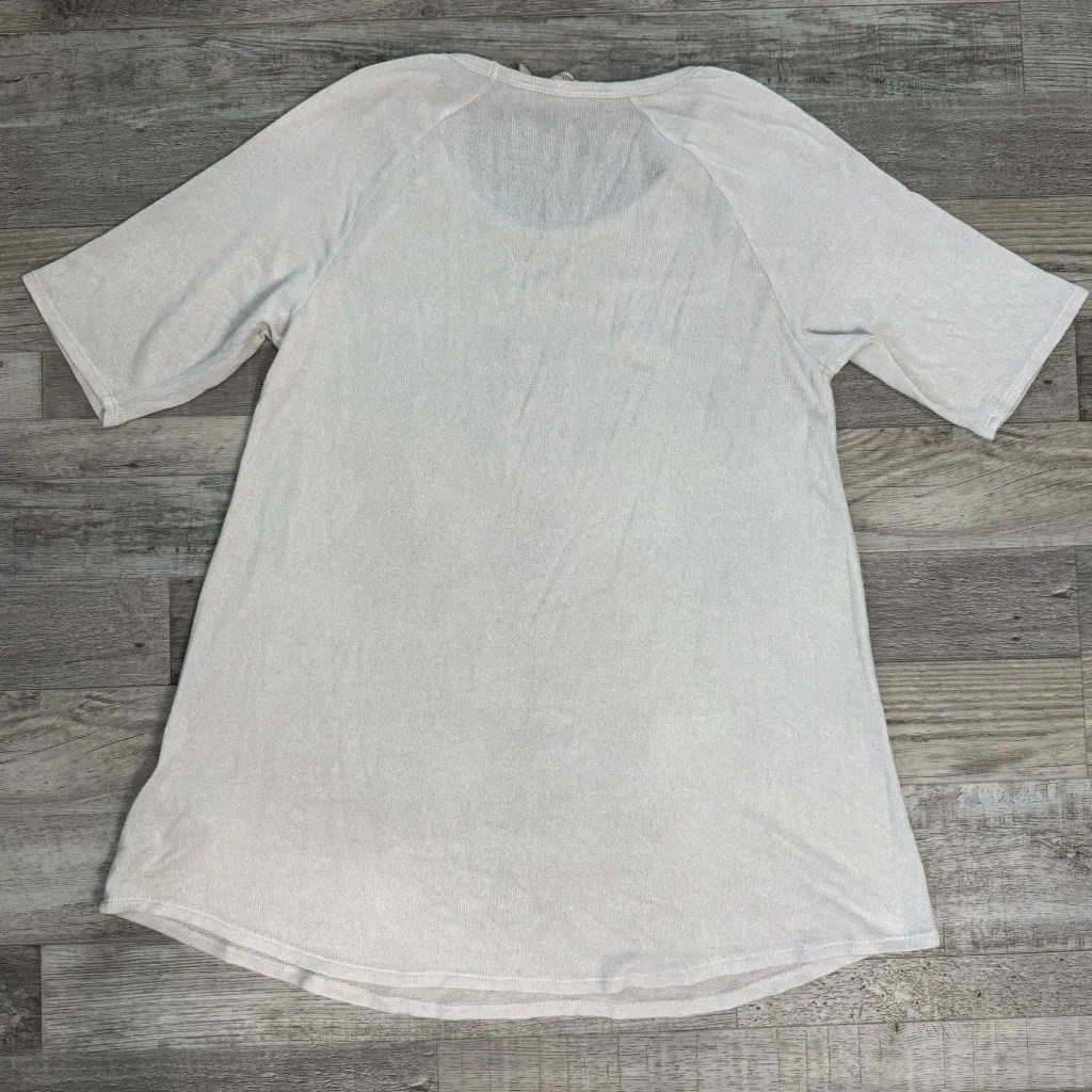 Soft Surroundings  Ivory Elbow Sleeve Sweater Tunic Lightweight B24 - Image 6