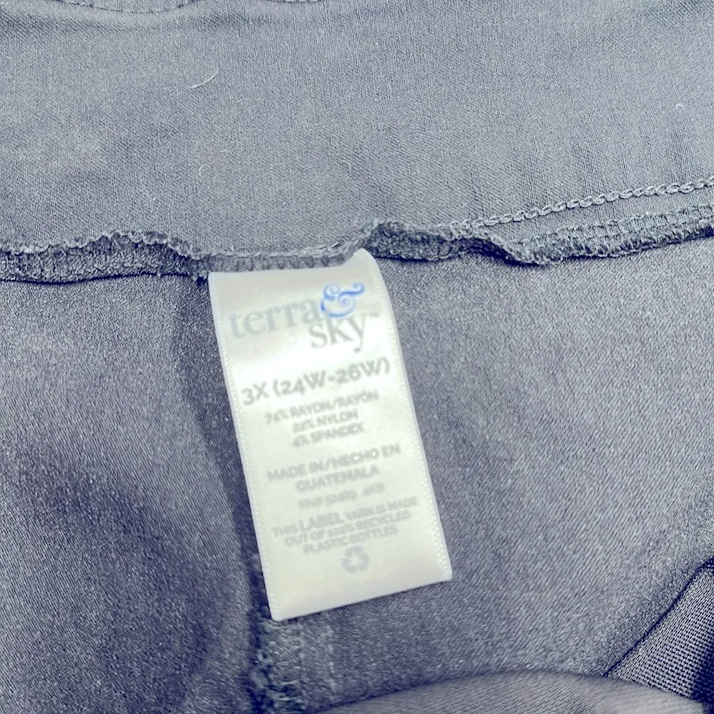 Terra & Sky Black Pants size 3X/24-26W - Image 2
