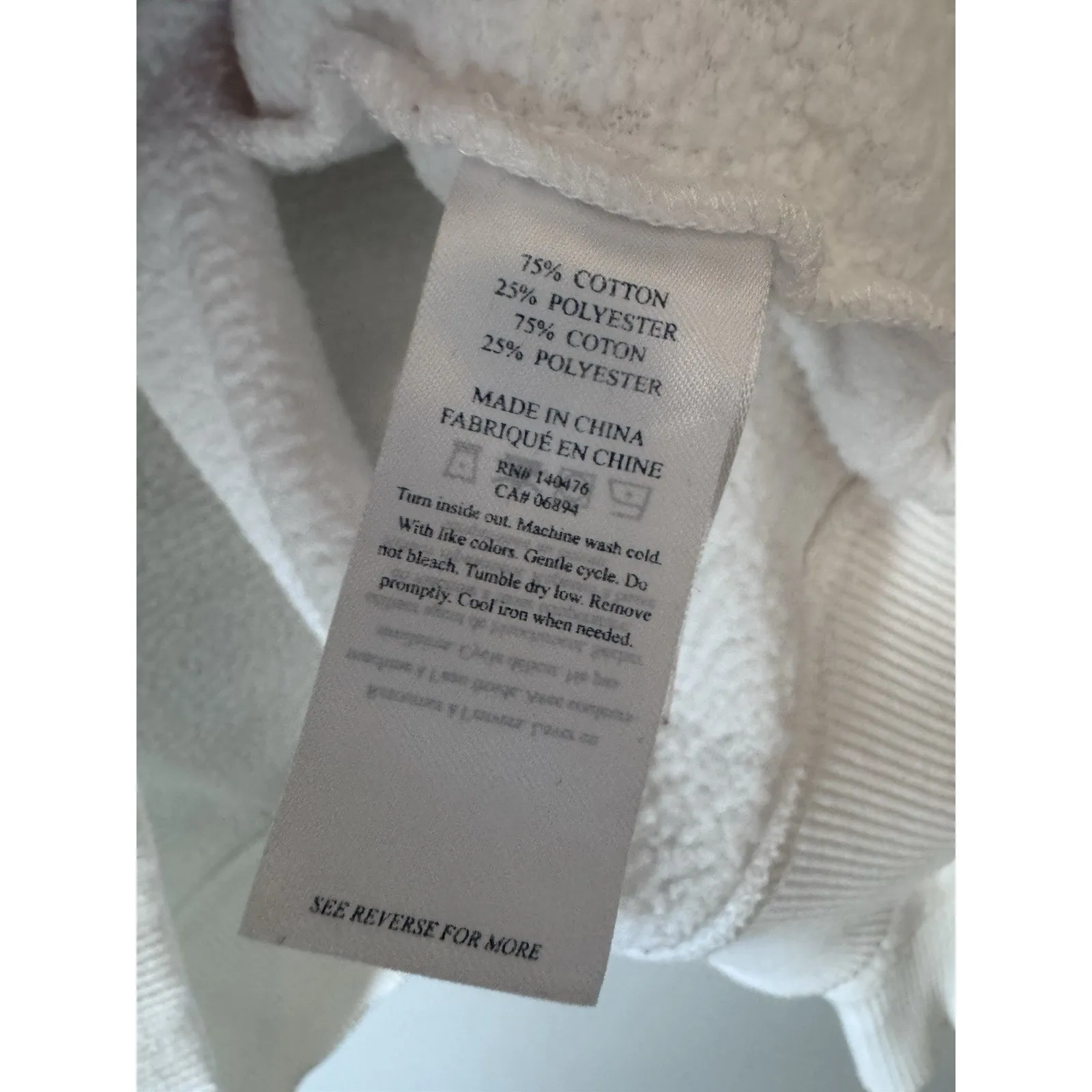 Faherty Women's White Hoody Sz M - Image 6