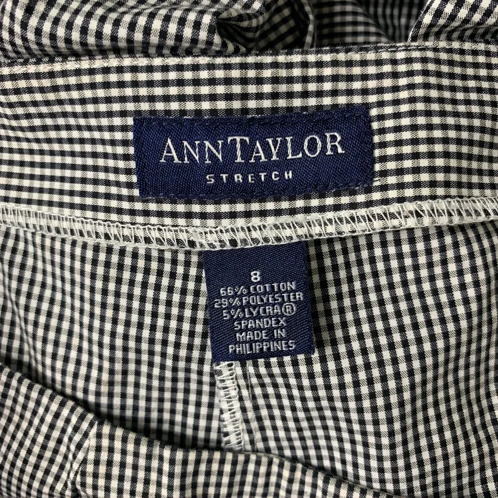 Ann Taylor Gingham Stretch Ankle Pants 42PE - Image 6