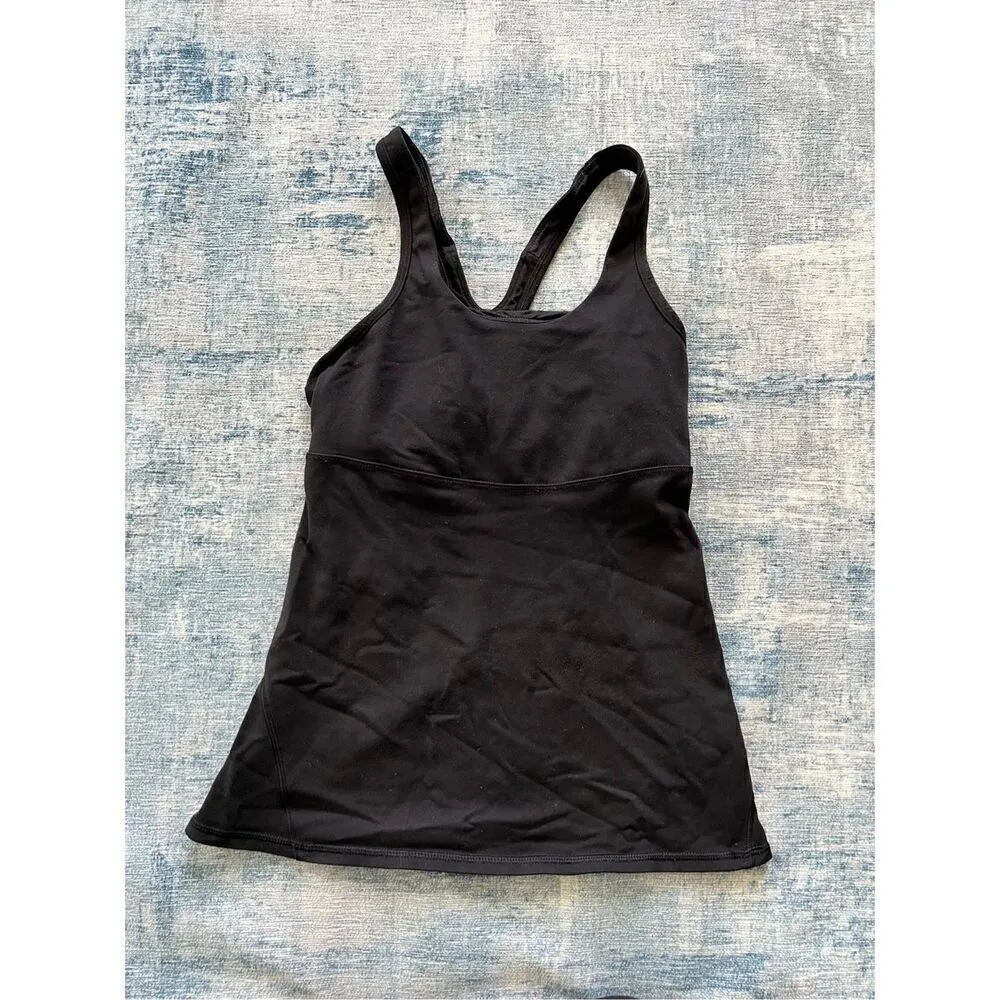 Lululemon  Black Crossback Athletic Tank Top Size 6 - Image 6