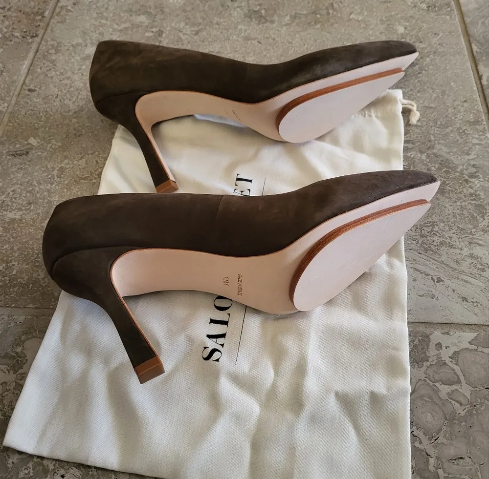 Salone Monet Anita Pump Women’s Leather Dressy Pumps, Size 11 New in Box $395 Brown - Image 9