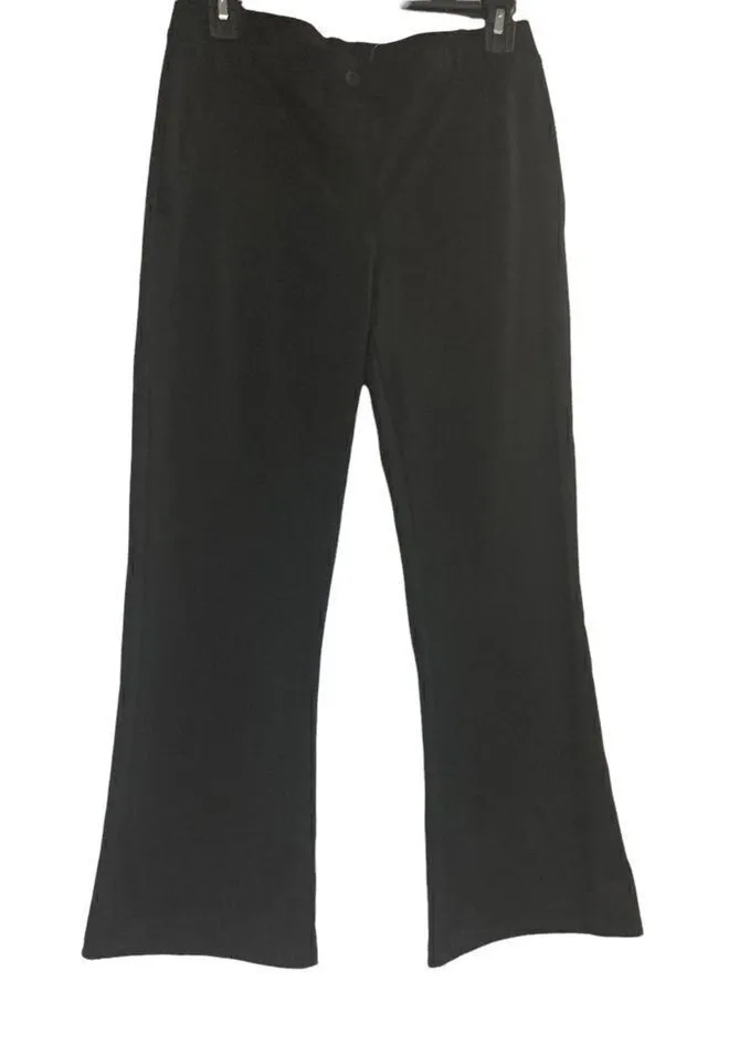 YOGIPACE, Boot Cut Dress Yoga Work & Workout Pants, Size Medium Petite, Black - Image 1