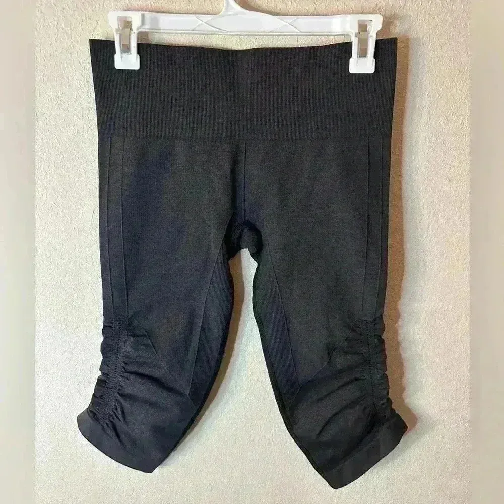 Lululemon In The Flow Crop Heathered Deep Coal Sz 6 - Image 3