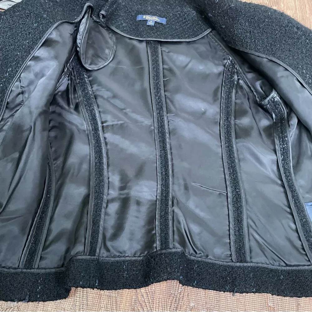 Brooks Brothers 100% Wool Double Breasted Cropped Trench Coat Women’s‎ 8 - Image 10