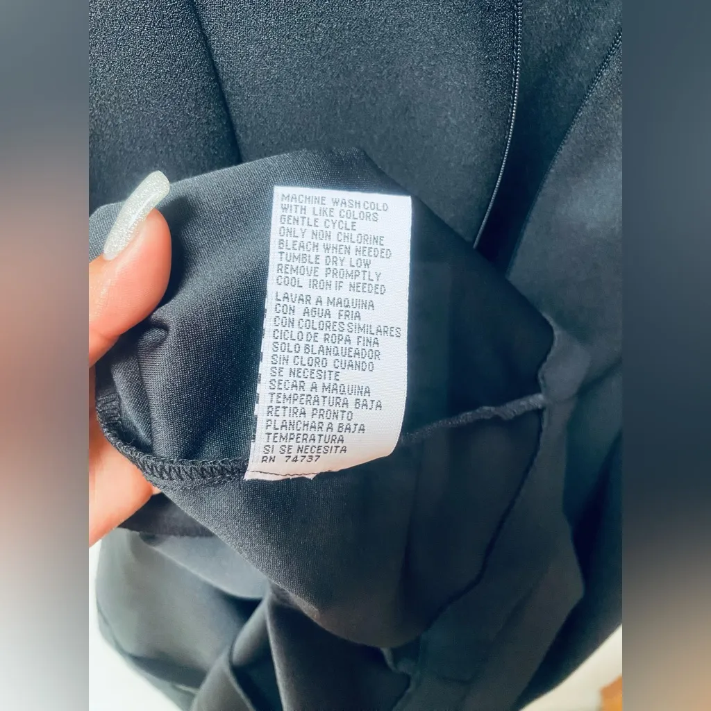 SHELBY & PALMER Women’s Size12 Cocktail Sleeveless Dress Black Pearls Polyester - Image 7