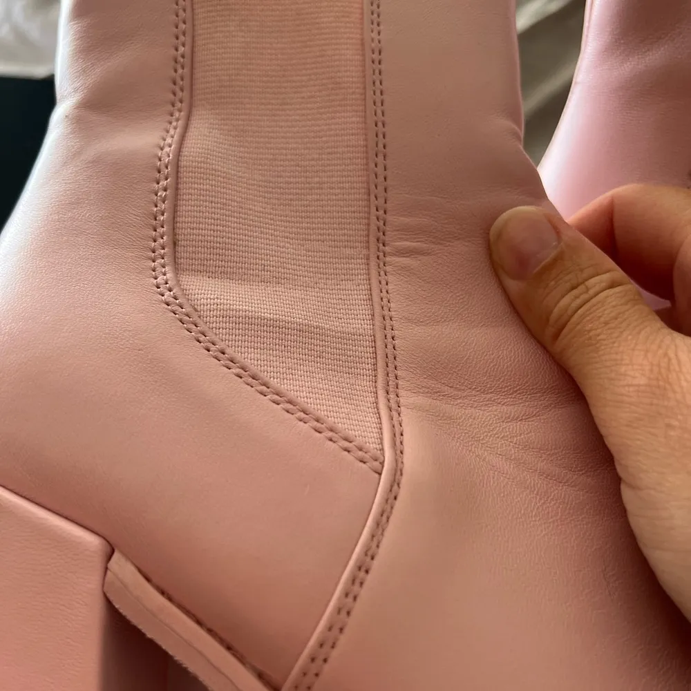 Steve Madden Pink Leather Triple platform Boots - Image 5