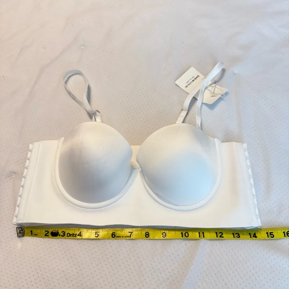Shein Leisure Soft & Comfy White Bustier Style Bra Underwire 85B=38B US Size - Image 8