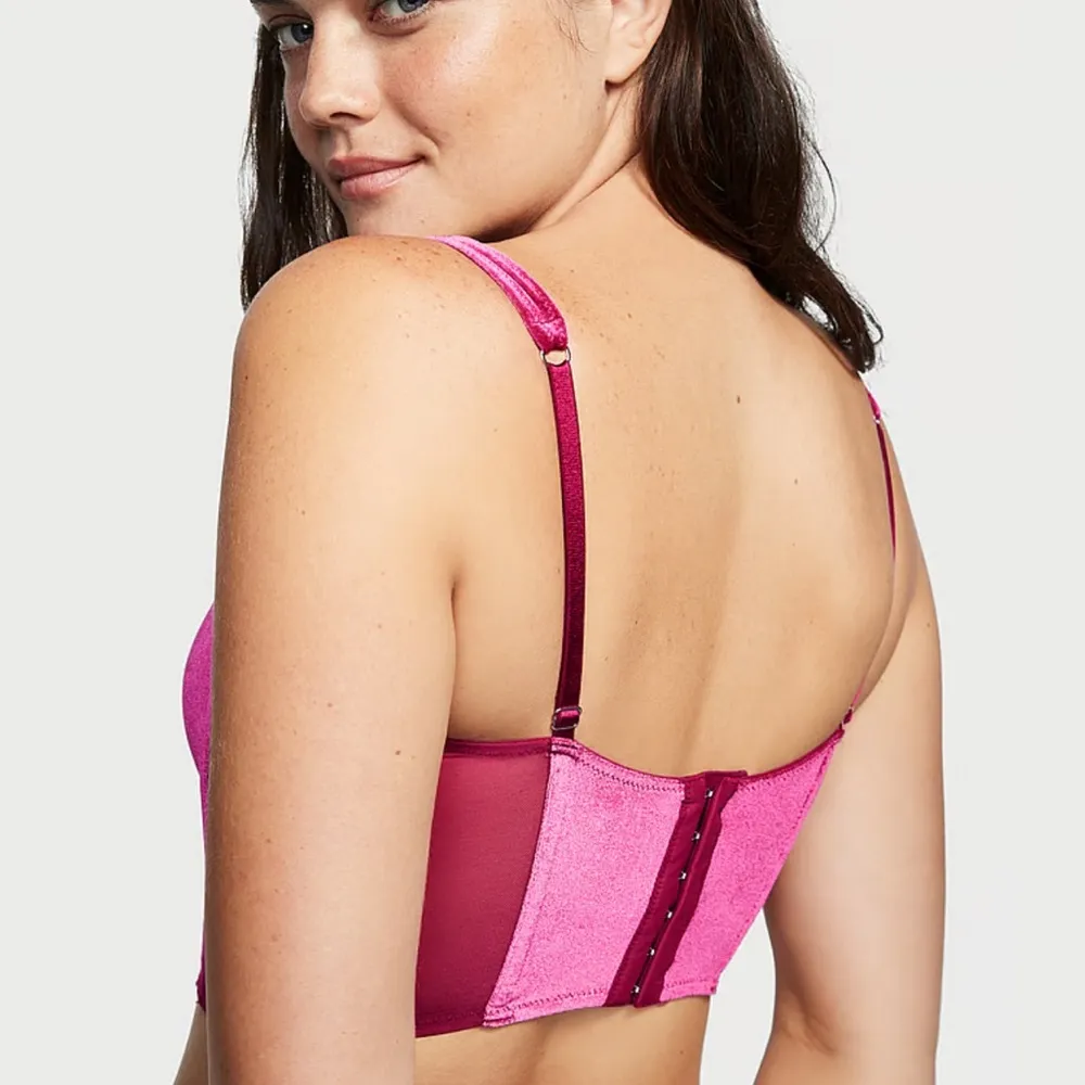 Victoria’s Secret Dream Angels Velvet Unlined Lace-Up Corset Top / Red Claret, M - Image 4