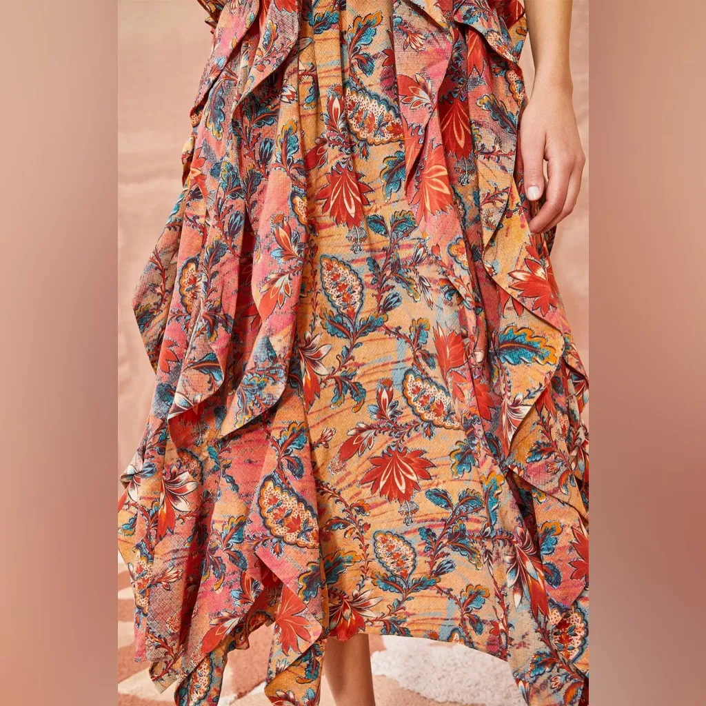 Ulla Johnson Floral Violeta Dress in Coral Bloom - Image 5