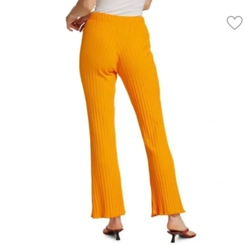 Simon Miller Rib‎ Alder Wide Leg Cropped Pants in Cyrene Orange XS Stretch Comfy - Image 7