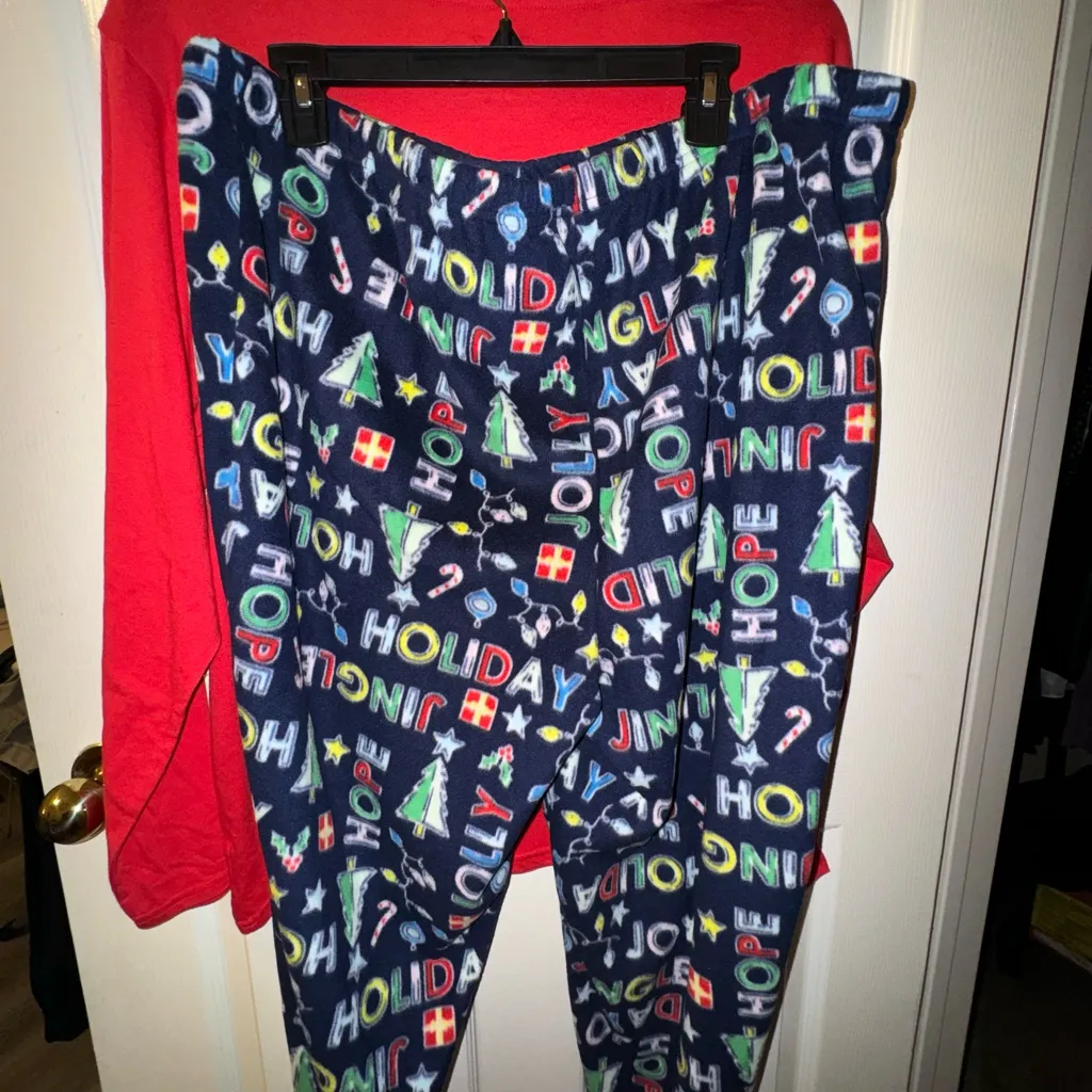 Jammies for Families‎ Christmas Flannel PJ Set plus size XXL NEW Red - Image 4