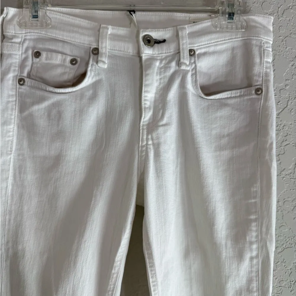Rag & Bone Women's Crisp White Ankle Jeans Dre Size 24 NWT - Image 4