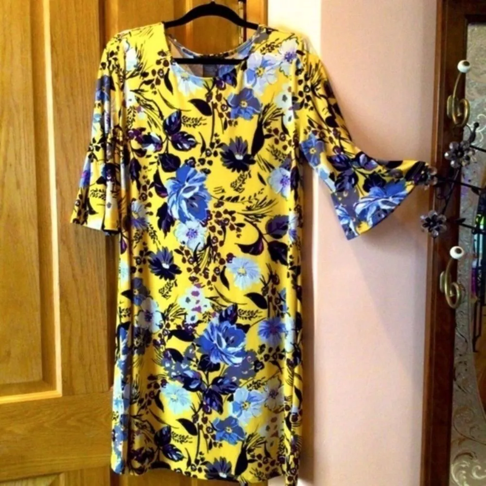 Alexandra +oak floral a line dress M Yellow Size M - Image 5