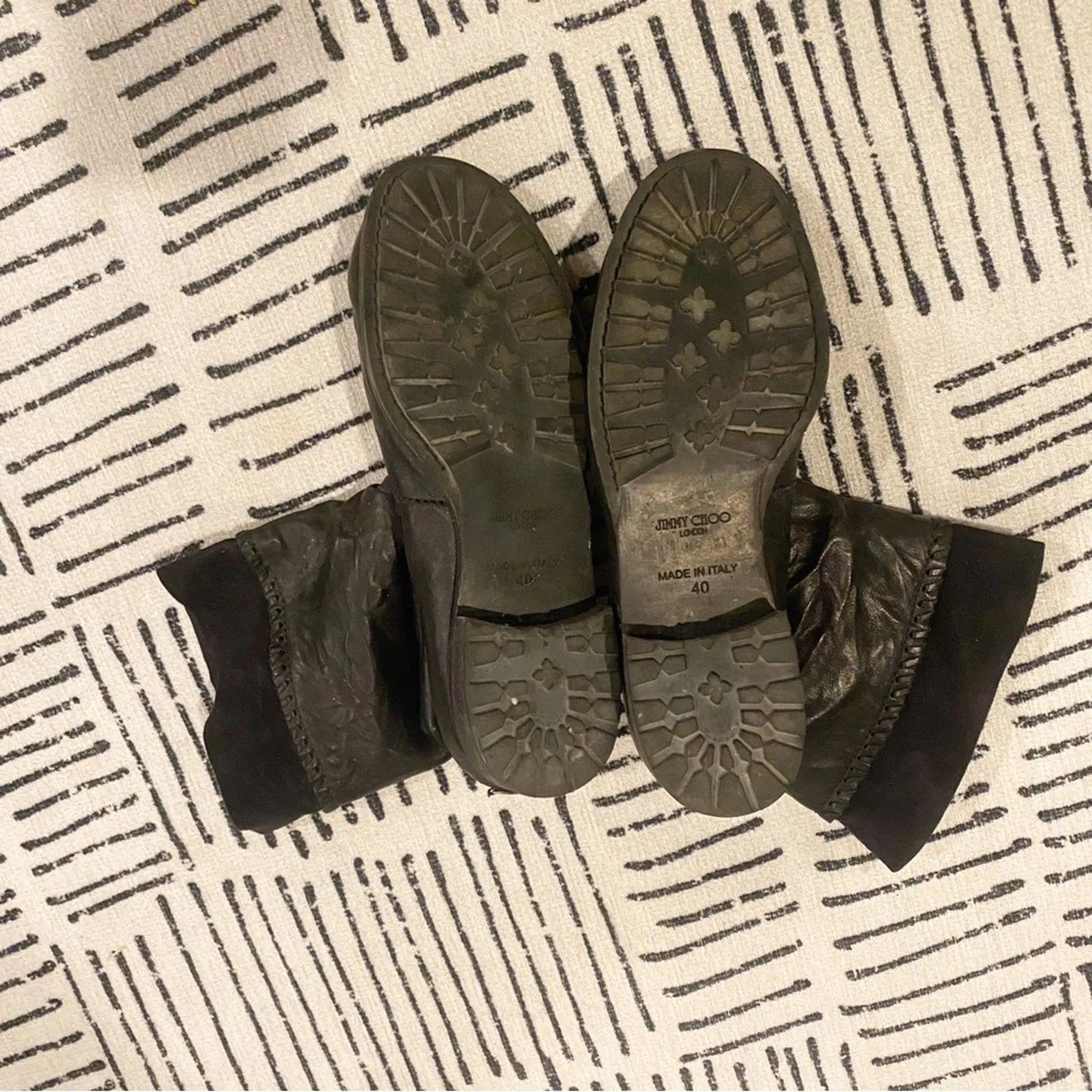 Jimmy Choo Black Studded Major Boots 9.5 / 40 - Image 10