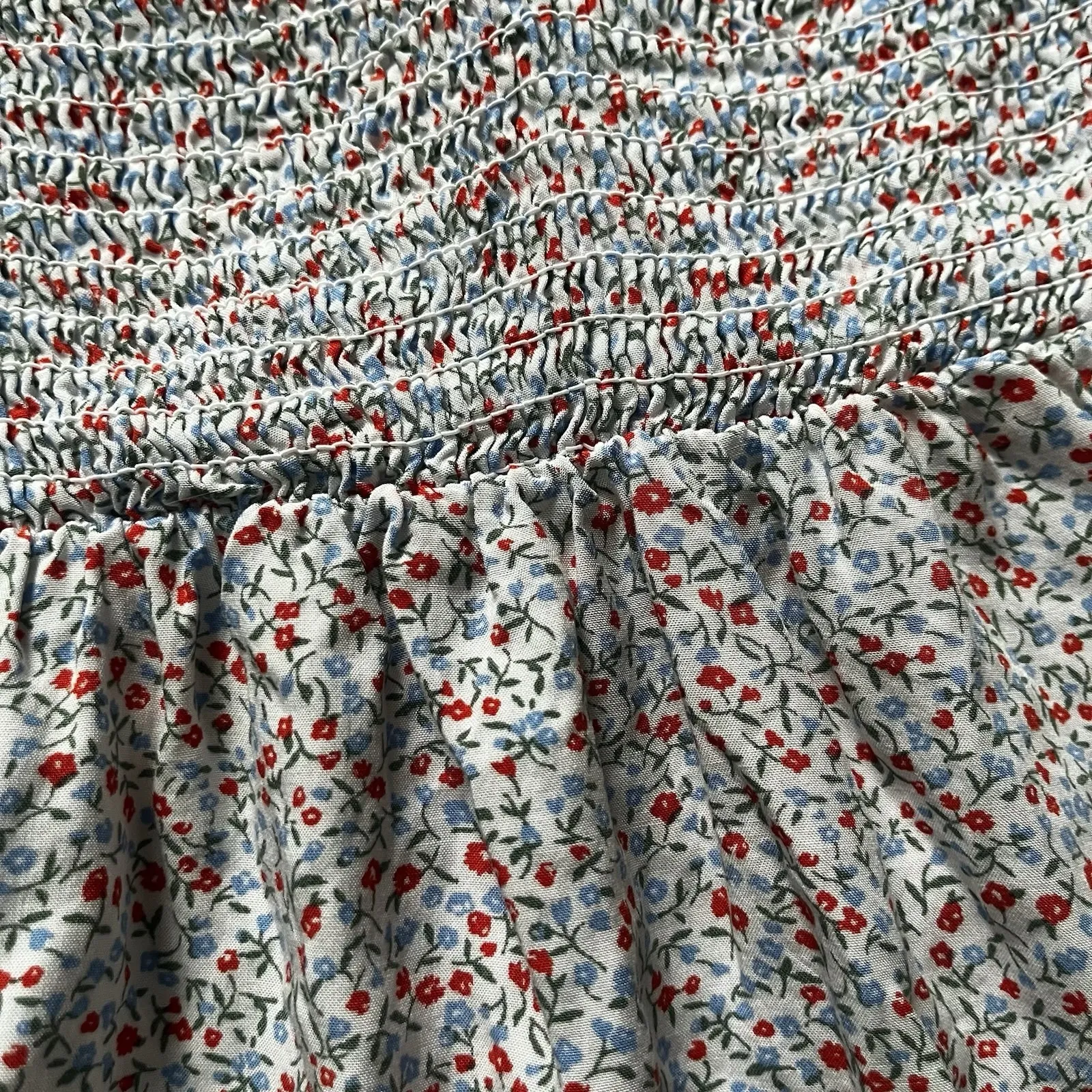 Forever 21 Women's Large Floral Smocked Ruffle Hem Sundress - Image 4