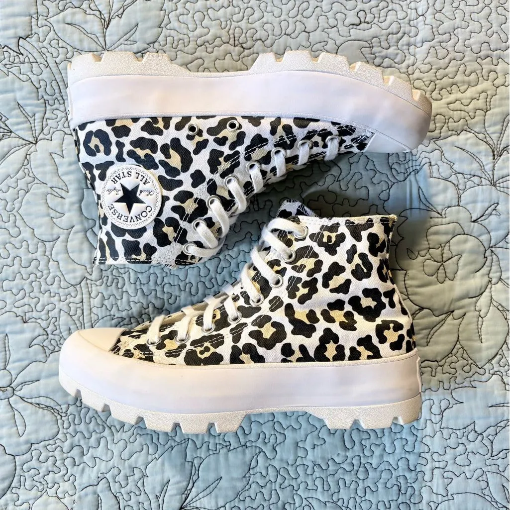 Converse Chuck Taylor All Star Lugged High Leopard Sneakers #571250C Sz 8.5💚 - Image 4