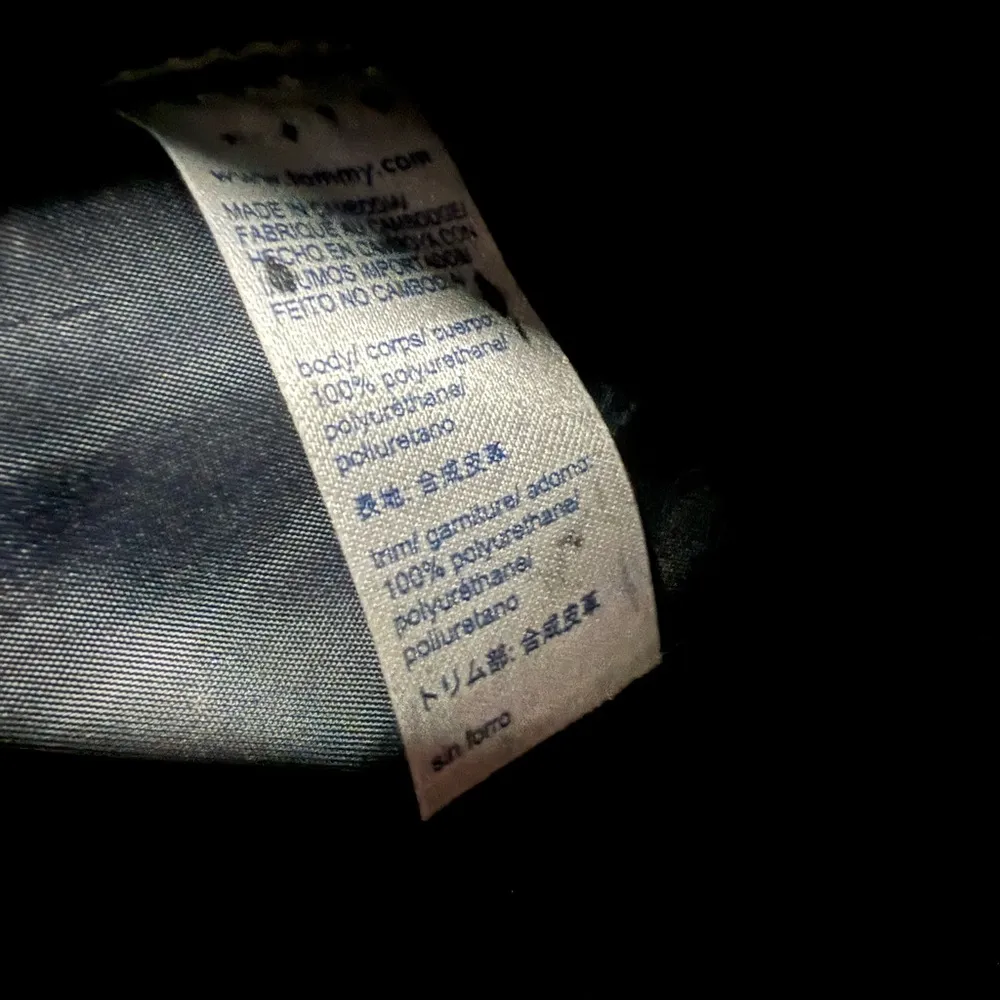 Vintage Tommy Hilfiger Navy Blue Faux Leather Crossbody Purse - Image 9