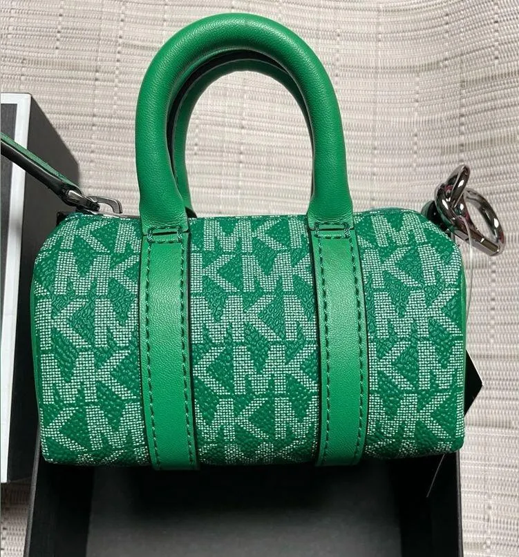 NIB -  | Nano Green Duffle Key Fob | Monogram Canvas & Leather - Image 3