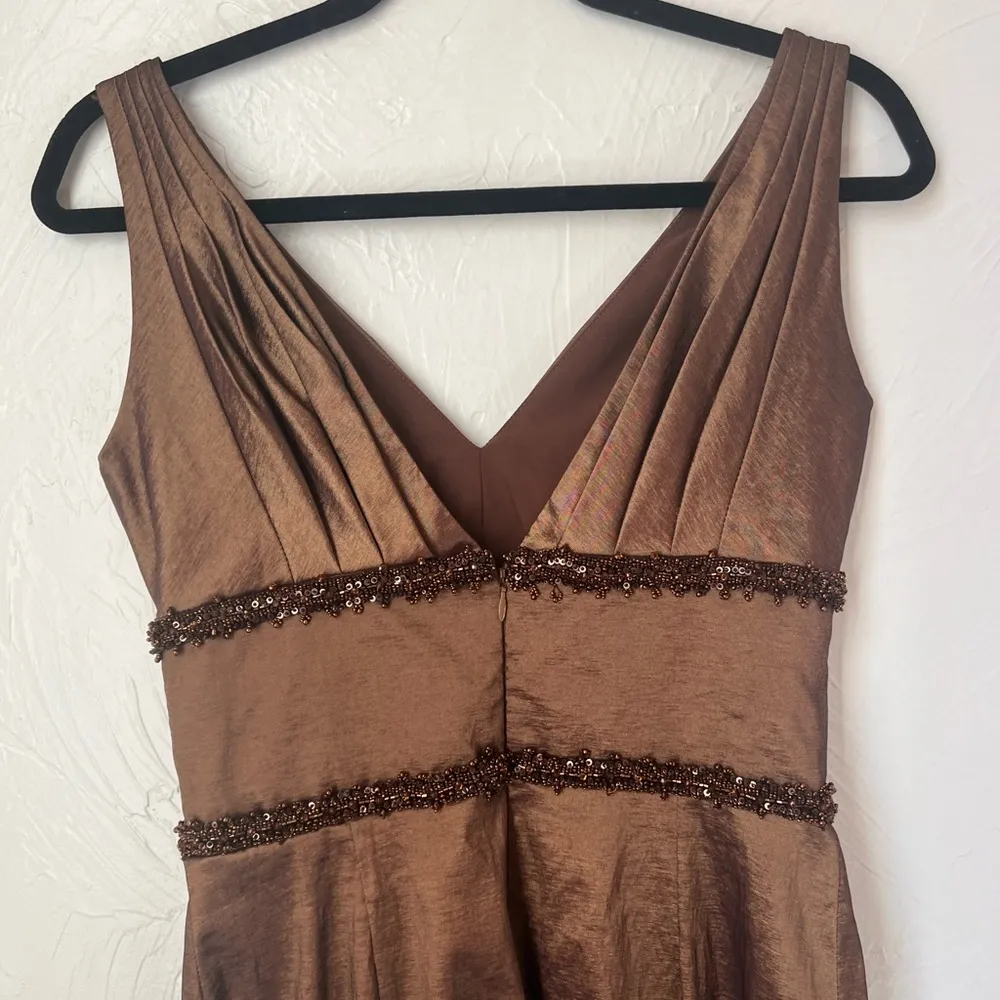 Badgley Mischka Platinum sleeveless dress size 4 - Image 7