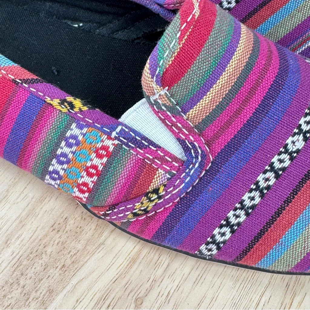 Vans Serape Southwestern Stripe Dri Lex Canvas Slip On Loafers 7 - Image 7