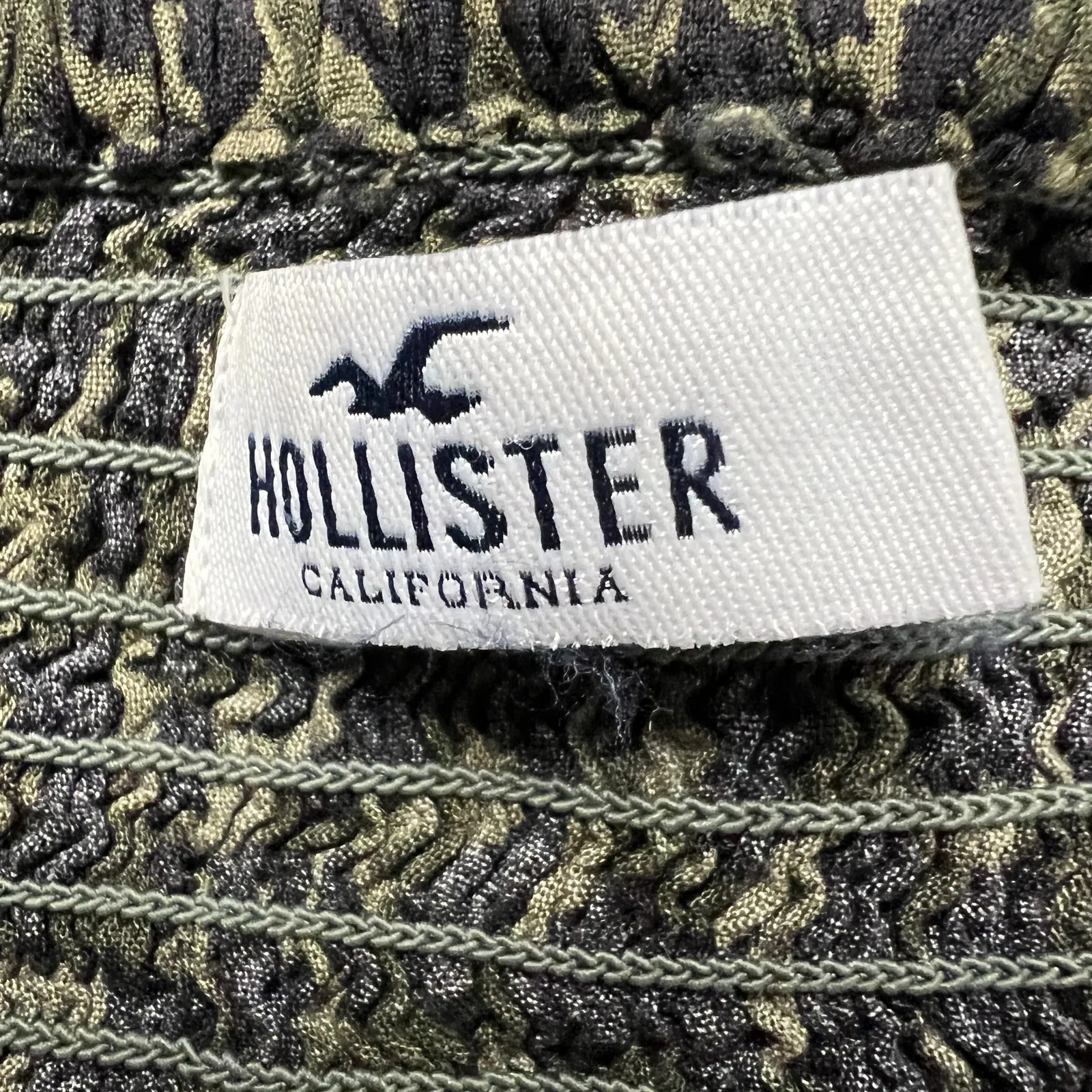 Hollister Top Womens Small V-Hem Strapless Smocked Y2K Retro Coquette Boho Chic - Image 5