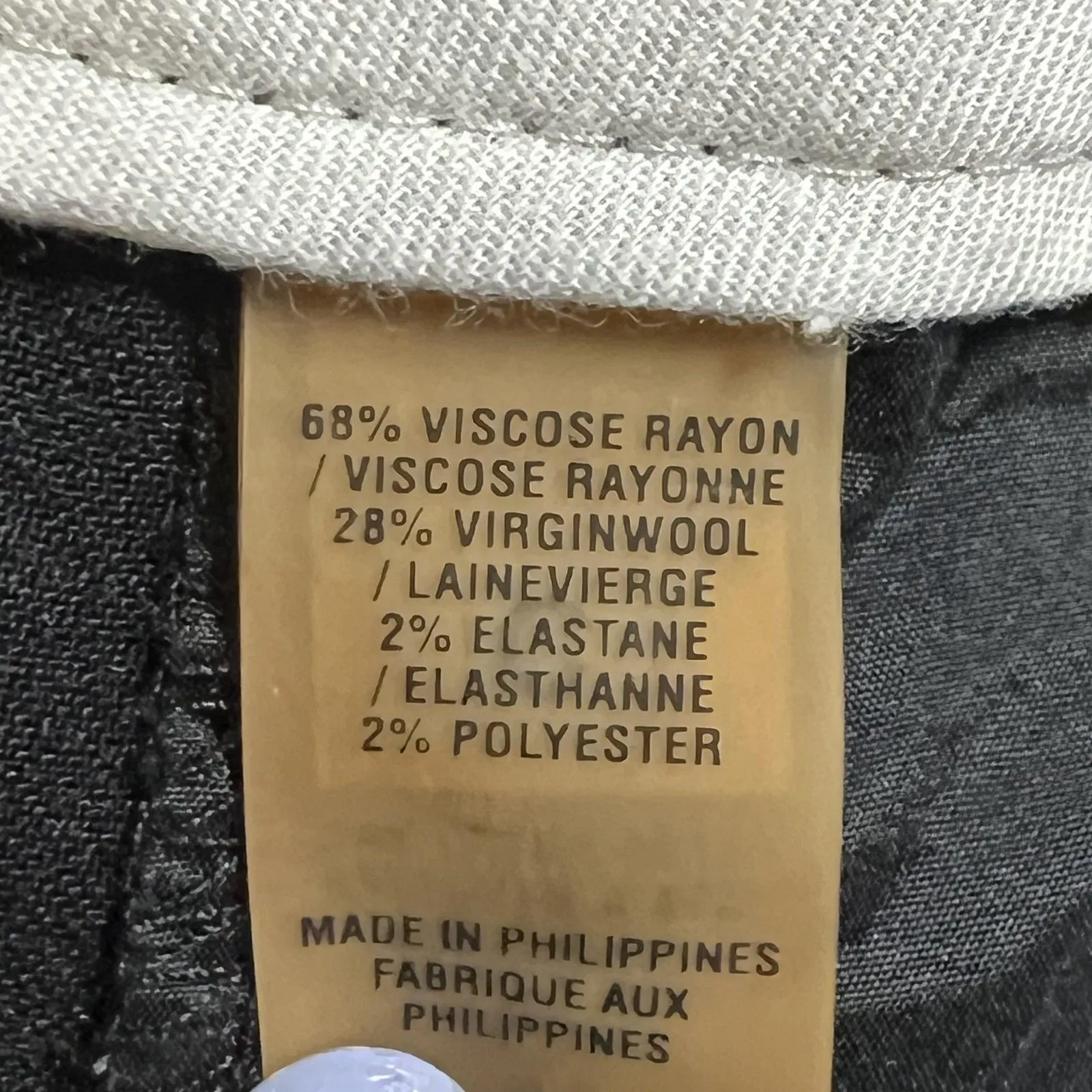 Elie Tahari Pants Womens 8 Black Pinstripe Wide Leg Virgin Wool Blend Dressy - Image 6