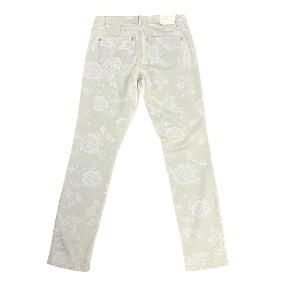 NWT J. Jill Denim Authentic Fit Slim Ankle Floral Light Wash Jeans Size 2 - Image 3