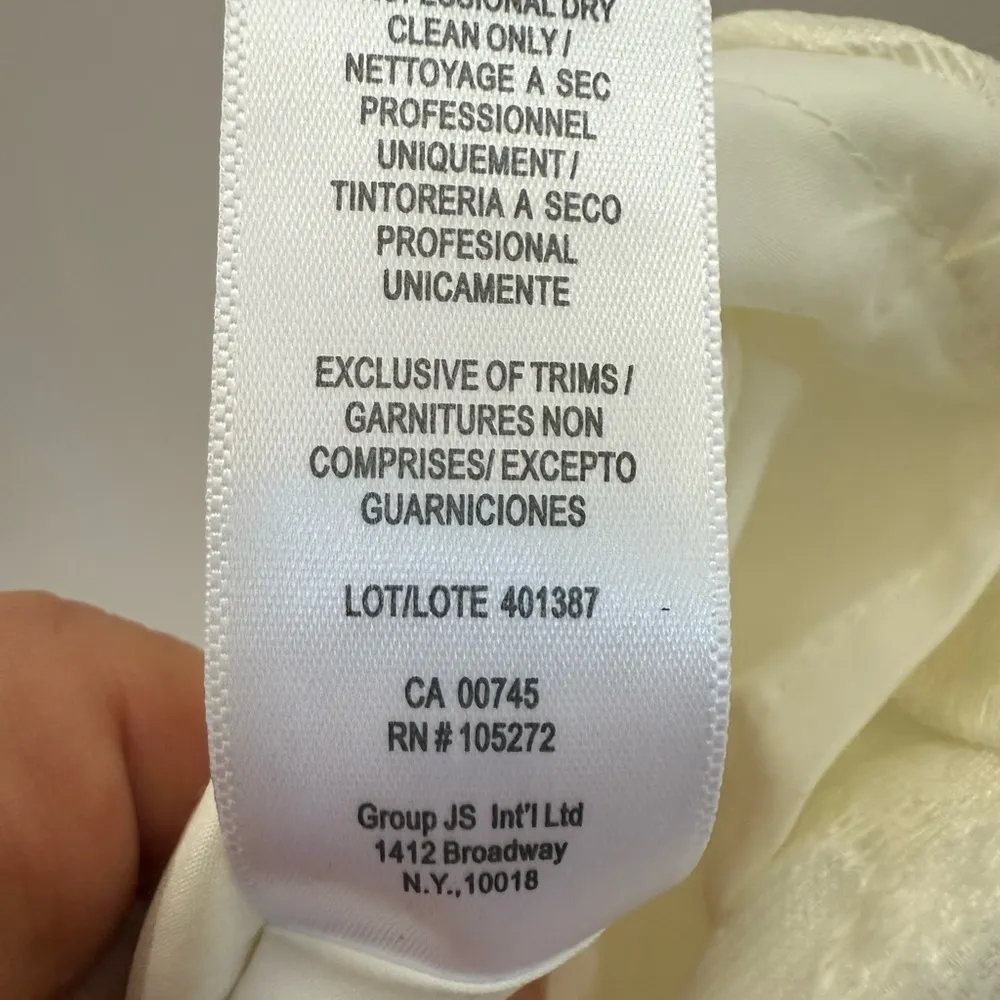 HALSTON HERITAGE Ivory Jacquard Mini Dress With Pockets Size 8 - Image 15