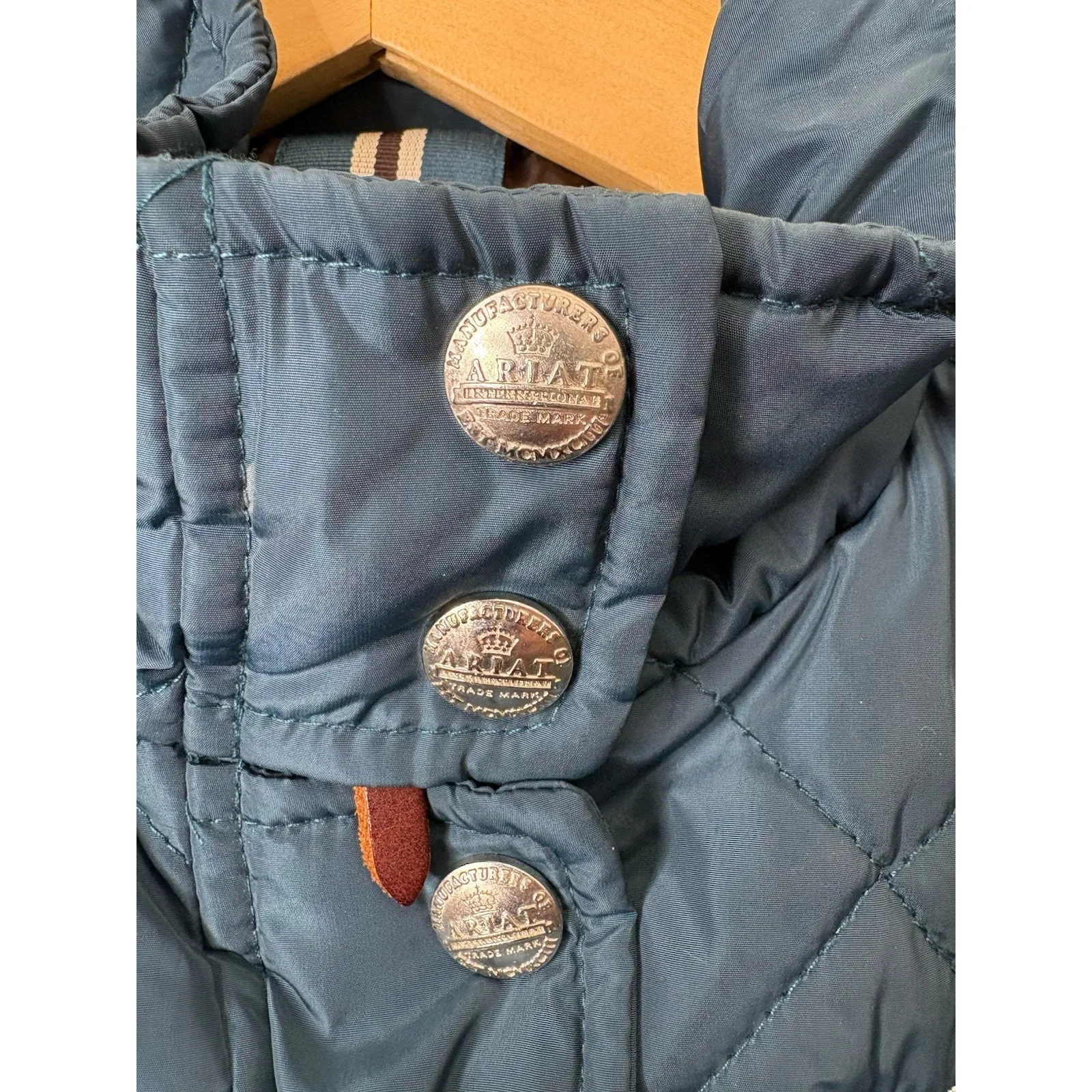 Ariat Womens XS Quilted Jacket Coat Blue Breeders Cup 2015 Kentucky Rare - Image 7