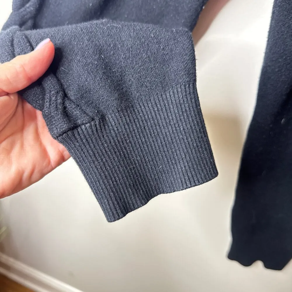 Monrow Supersoft Sweater Knit Color Block Sweats Size Small Tapered Braided $158 Black - Image 9