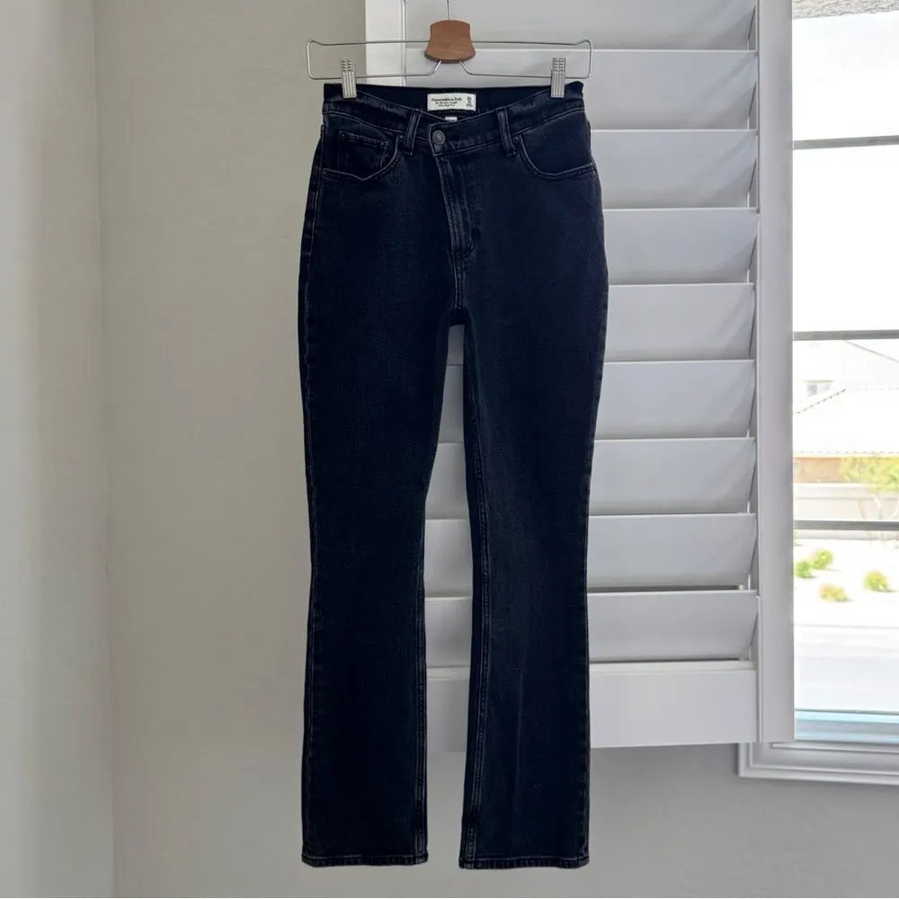 Abercrombie Fitch Curve Love 90’s Slim Straight Ultra High Rise Jeans 25/0 Short - Image 3