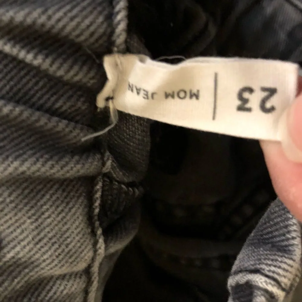 Pacsun Paperbag Straight Leg‎ Mom jeans dark black wash size 23 - Image 7