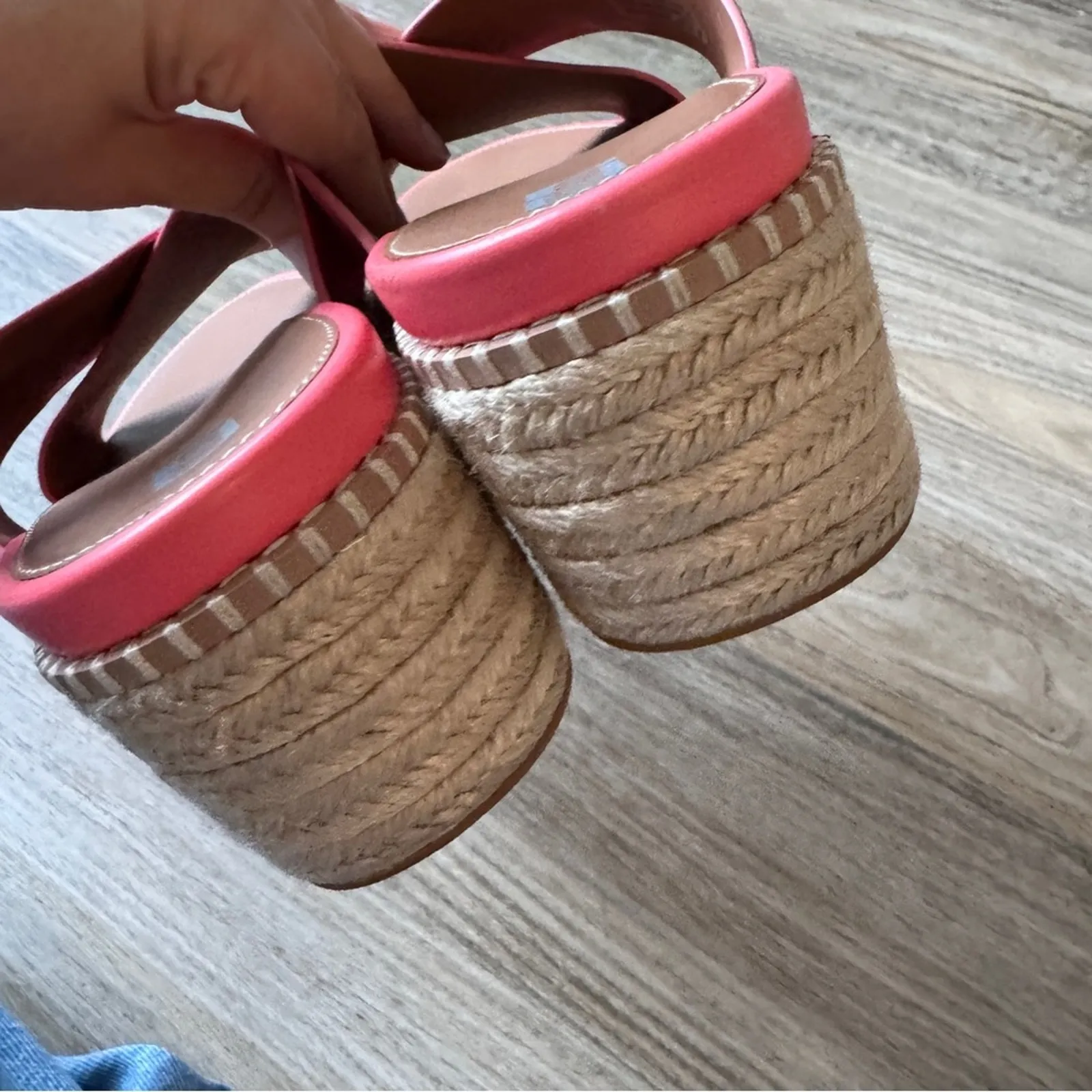 Fitflop Orange Leather Platform Sandals Womens 8 Espadrille Beachy Comfort Shoes - Image 3