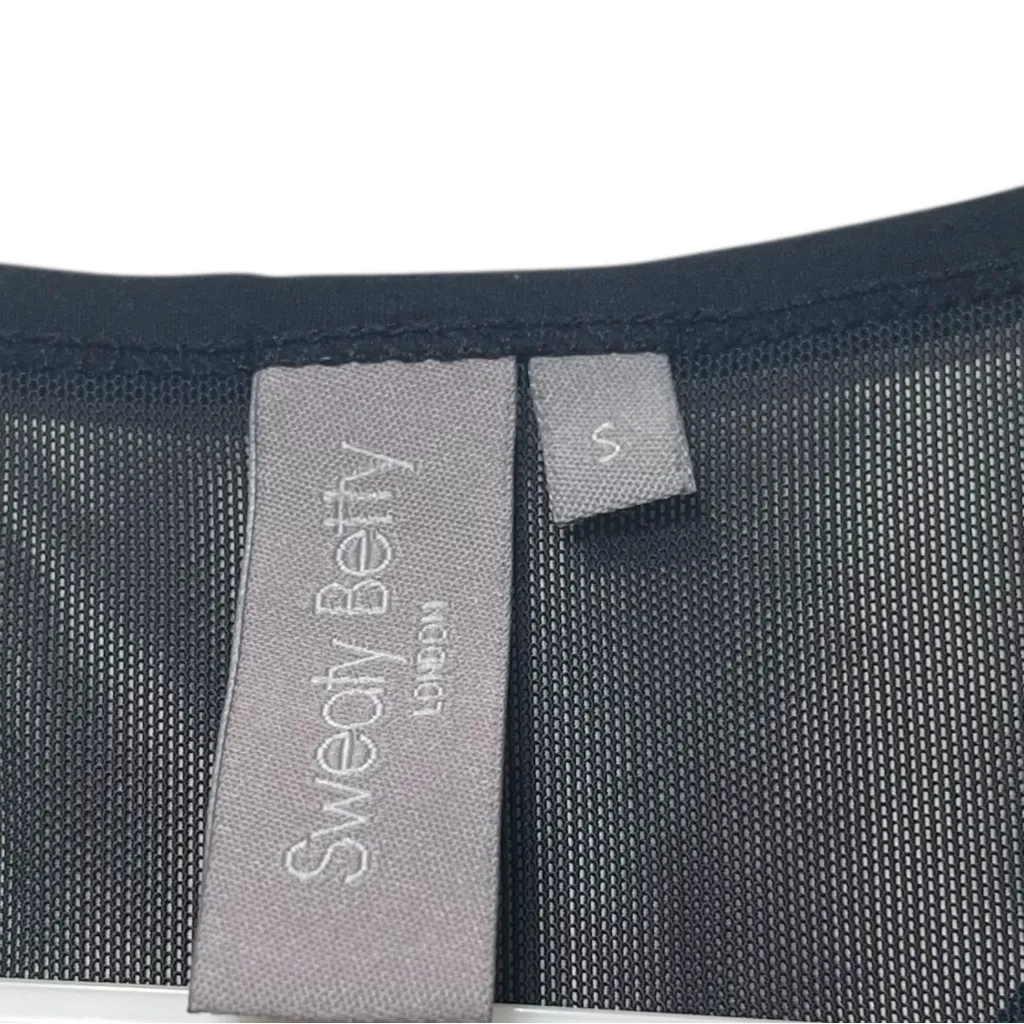 Sweaty Betty Black Mesh Back Racerback Tank Top Size Small Activewear Singlet - Image 8