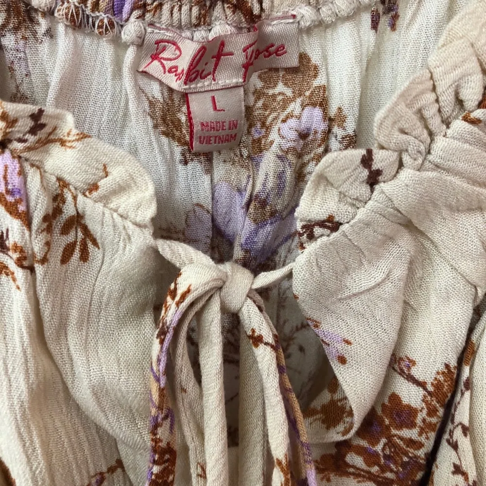 Boho Long Sleeved Print Blouse L Size L - Image 5