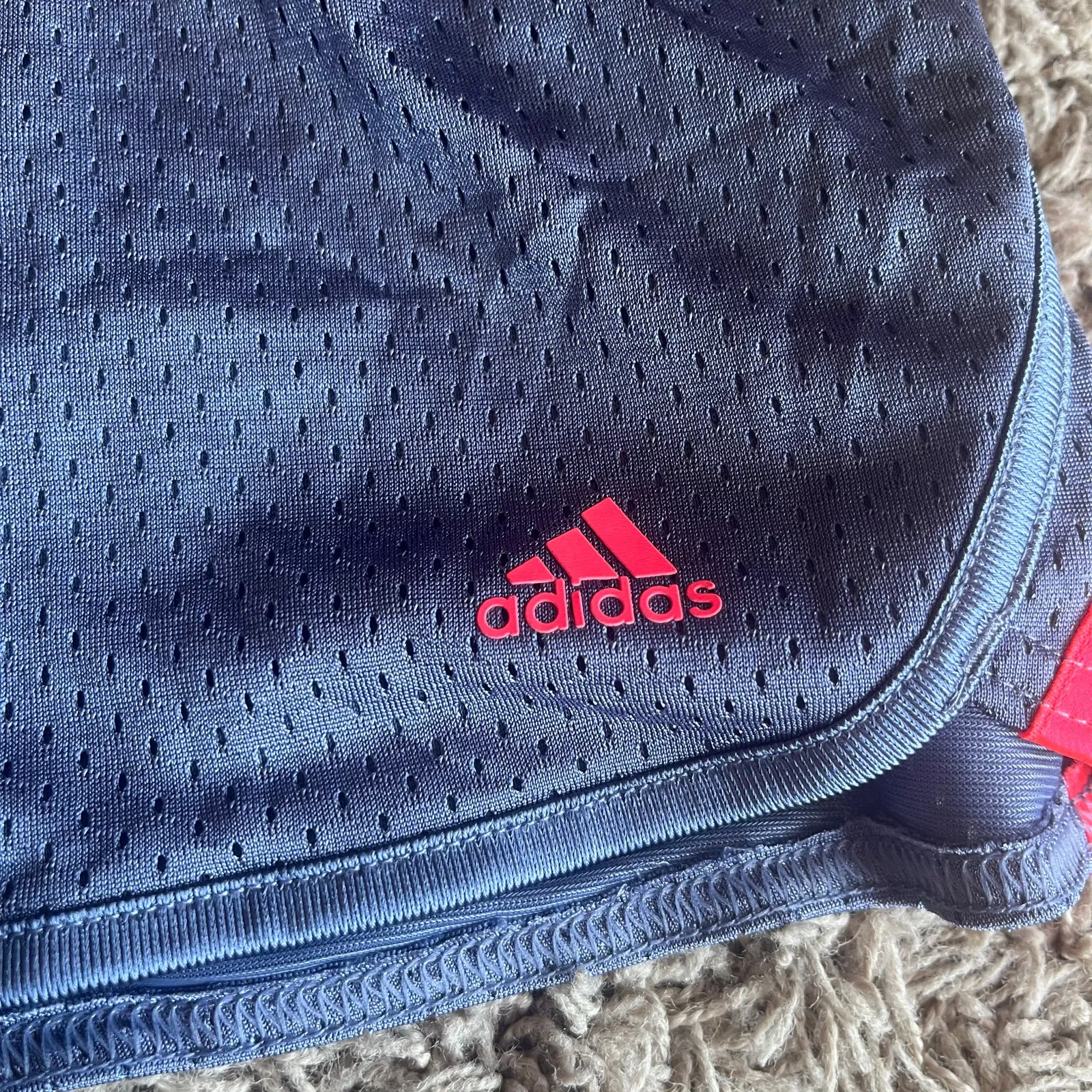 Adidas Blue / Pink Athletic Shorts Size Small (8-10) - Image 5