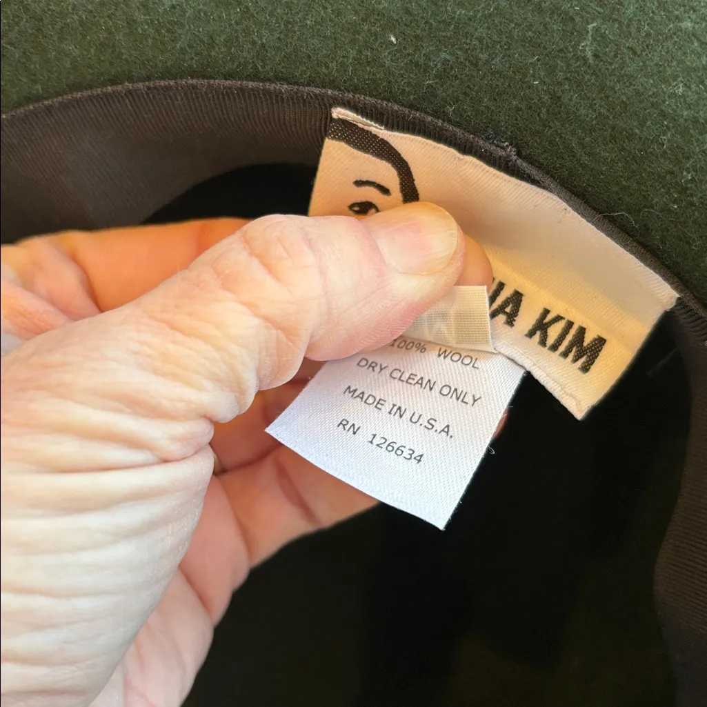 Eugenia Kim Fedora 100% Wool Green Peacock Hat Size Medium - Image 7