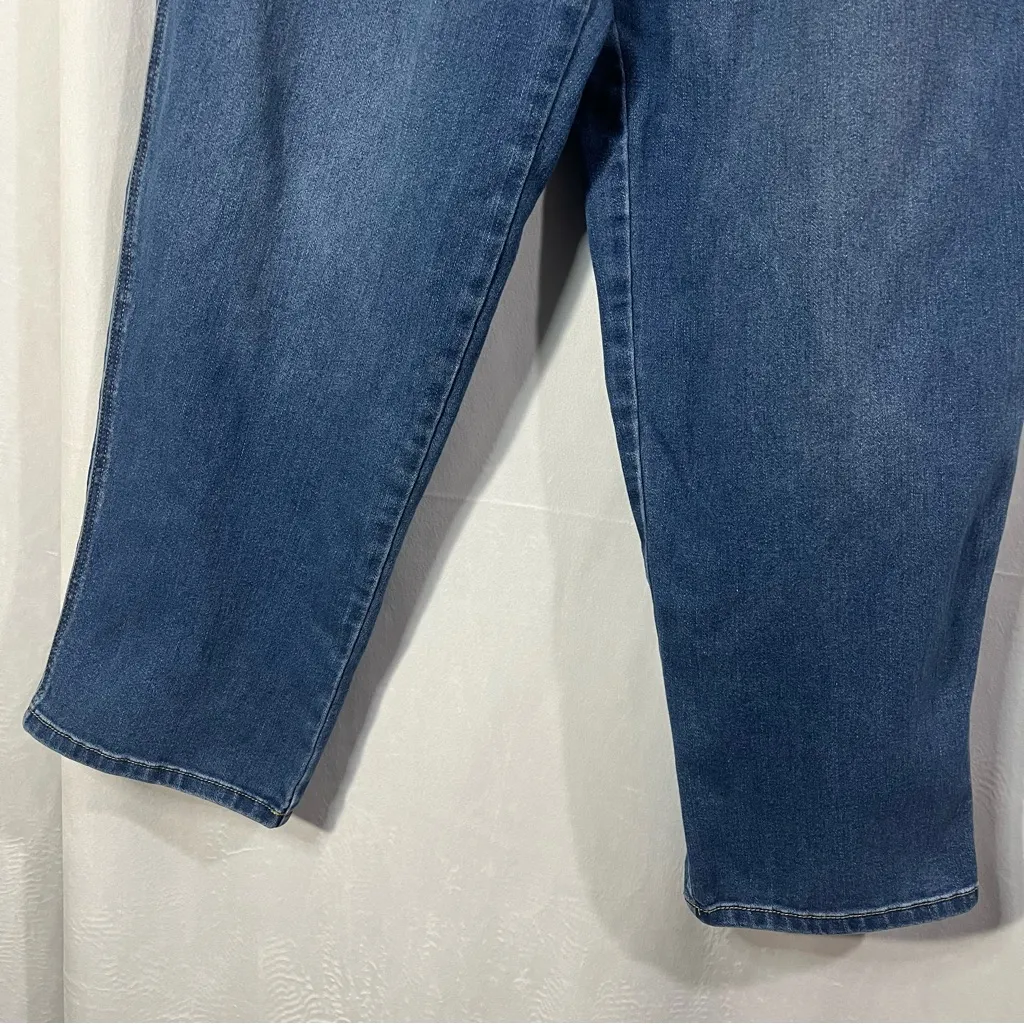 Michael Kors  Oversized High Rise Crop Denim Pants Size 10‎ - Image 3