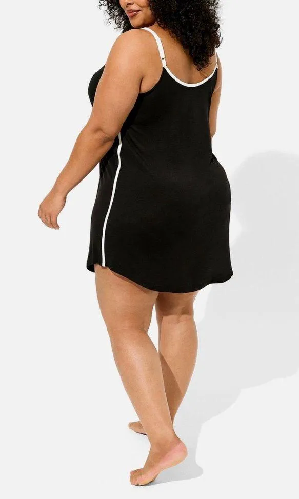 Torrid Black Super Soft Bamboo Cami Sleep Dress - Image 2