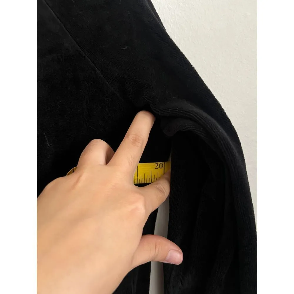 Y2K‎ Black Velour Zip Up - Image 4