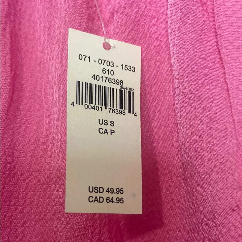 Aerie Pink Pleated A-Line Maxi Skirt Resort Wear - Image 3