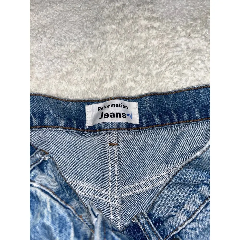 Reformation  Dixie High Rise Blue Shorts Size 25 - Image 3