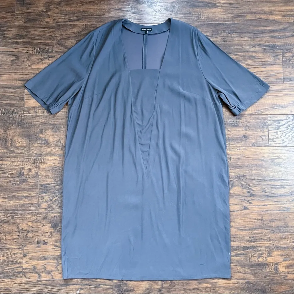 Universal Standard • Marilyn Shift Dress square neck Slate Grey tunic - Image 3