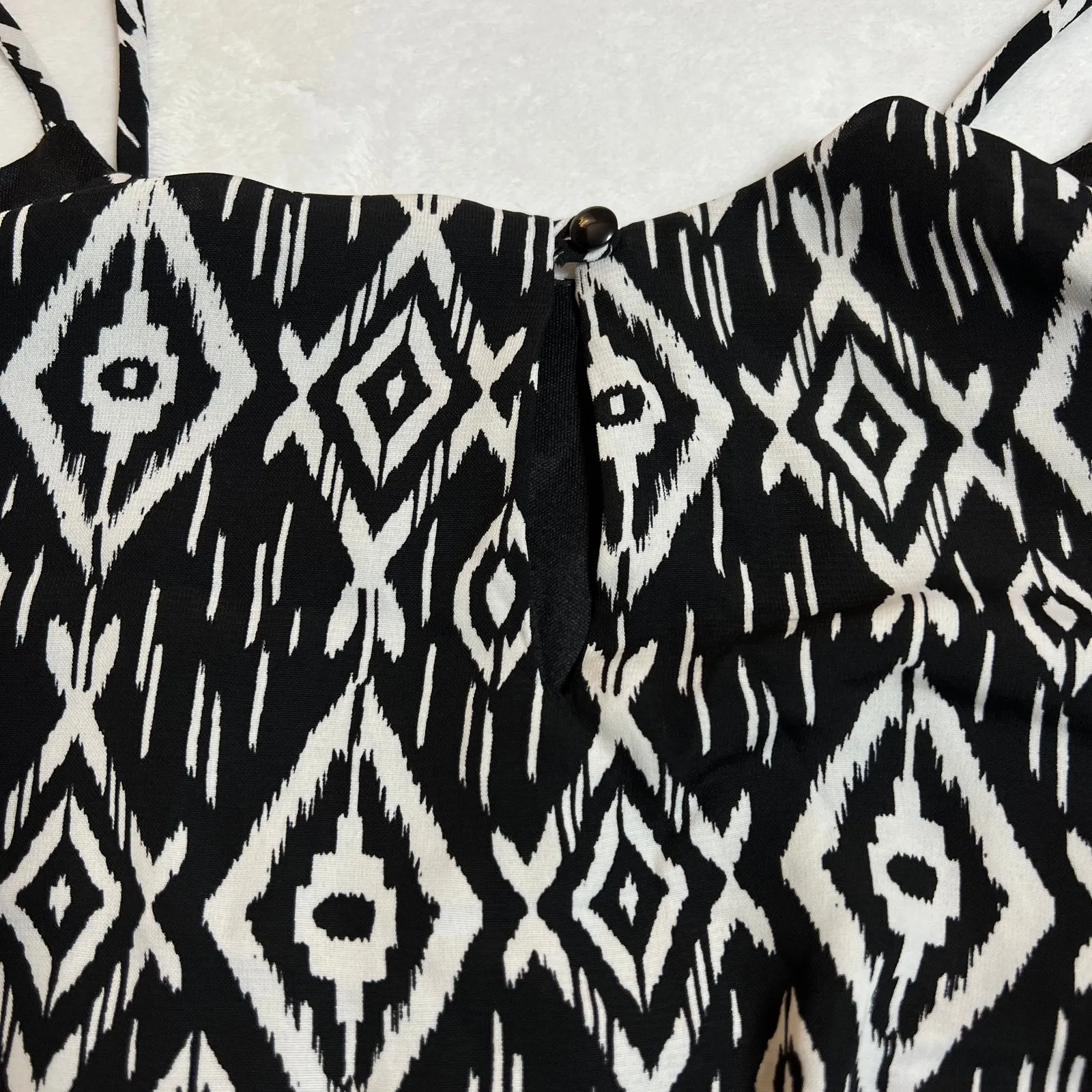 Women's Sleeveless Aztec Tribal Print Romper Size XXS Summer Festival Party Black - Image 3