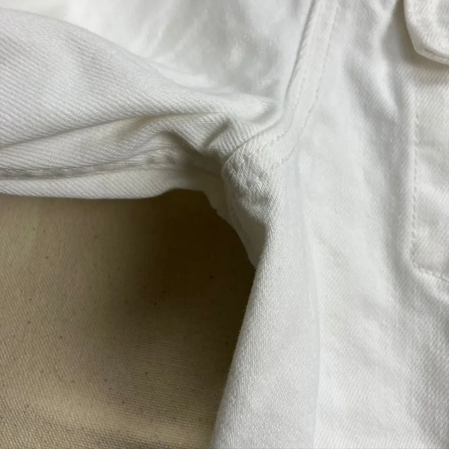 Lucky Brand The‎ Tomboy Trucker Jacket White Denim Size M/M Classic - Image 5