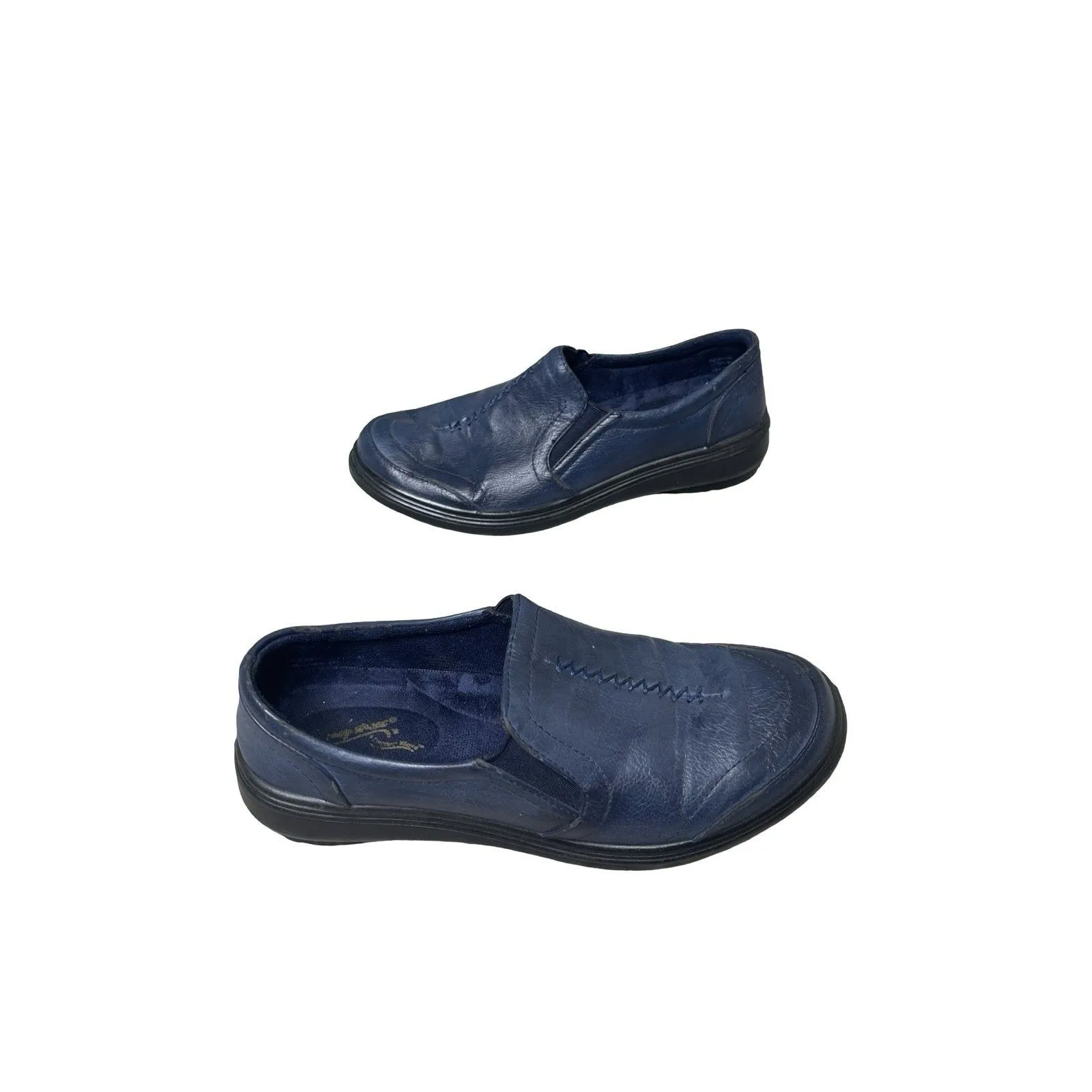 Easy Street Comfort Wove Women’s Leather Loafers Size 7.5 Navy Blue - Image 3