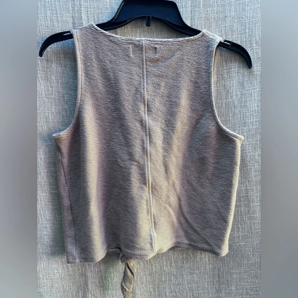 Madewell Texture & Thread Button-Front Tie Tank-Medium-Tan/Oat color - Image 5